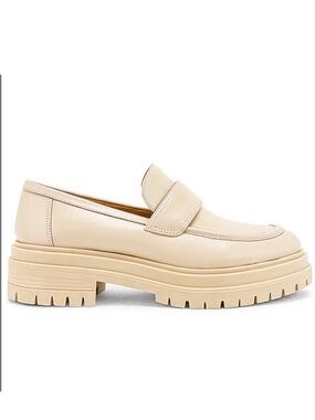 Tony Bianco Cream Platform Lug Sole Loafer